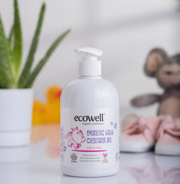 Organischer Baby Reinigungsgel – Mit Aloe Vera – 3-in-1 Duschgel & Shampoo | Ecowell