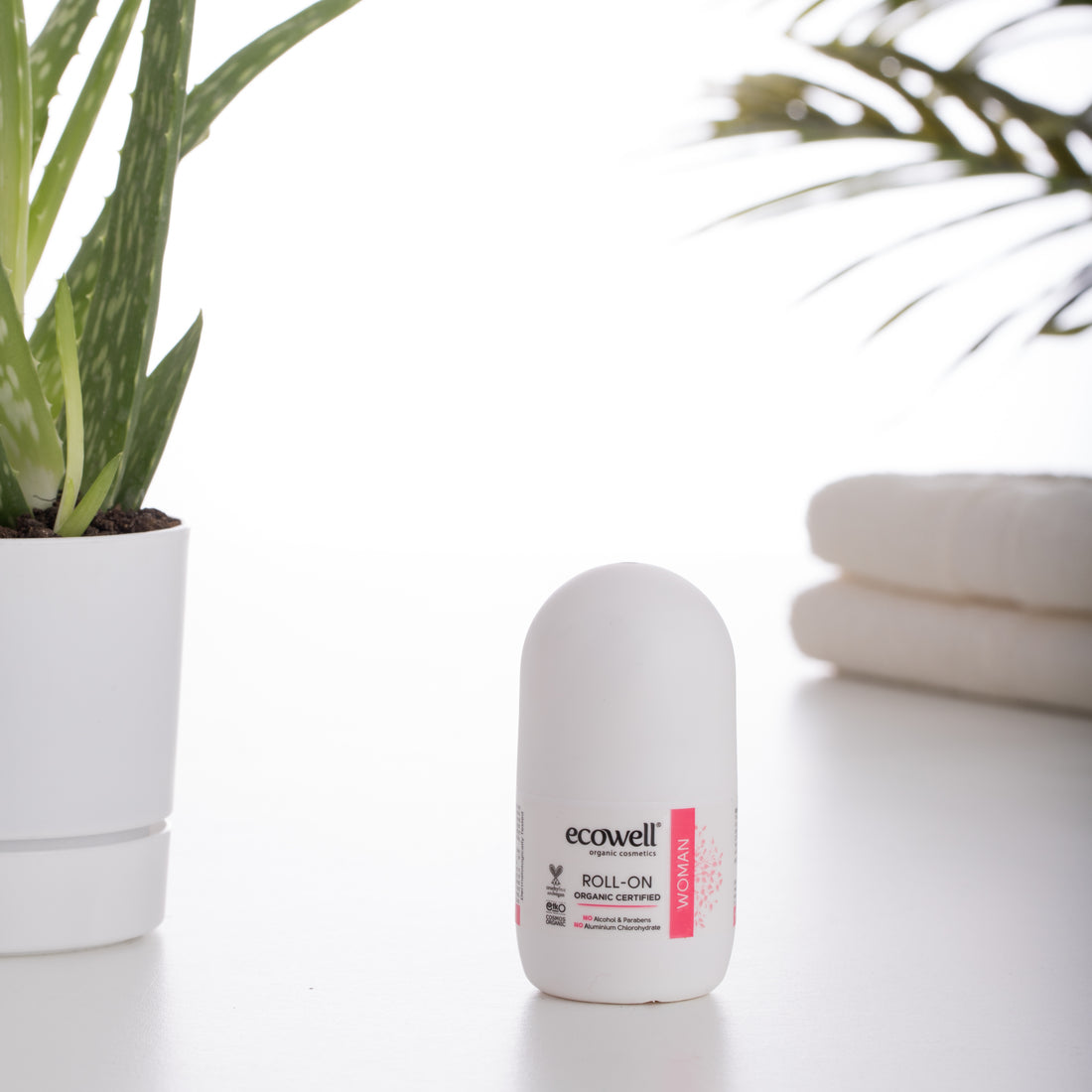 Organischer Deodorant Roll-on für Frauen – Aluminiumfrei – Mit Myrtenwasser & Aloe Vera | Ecowell