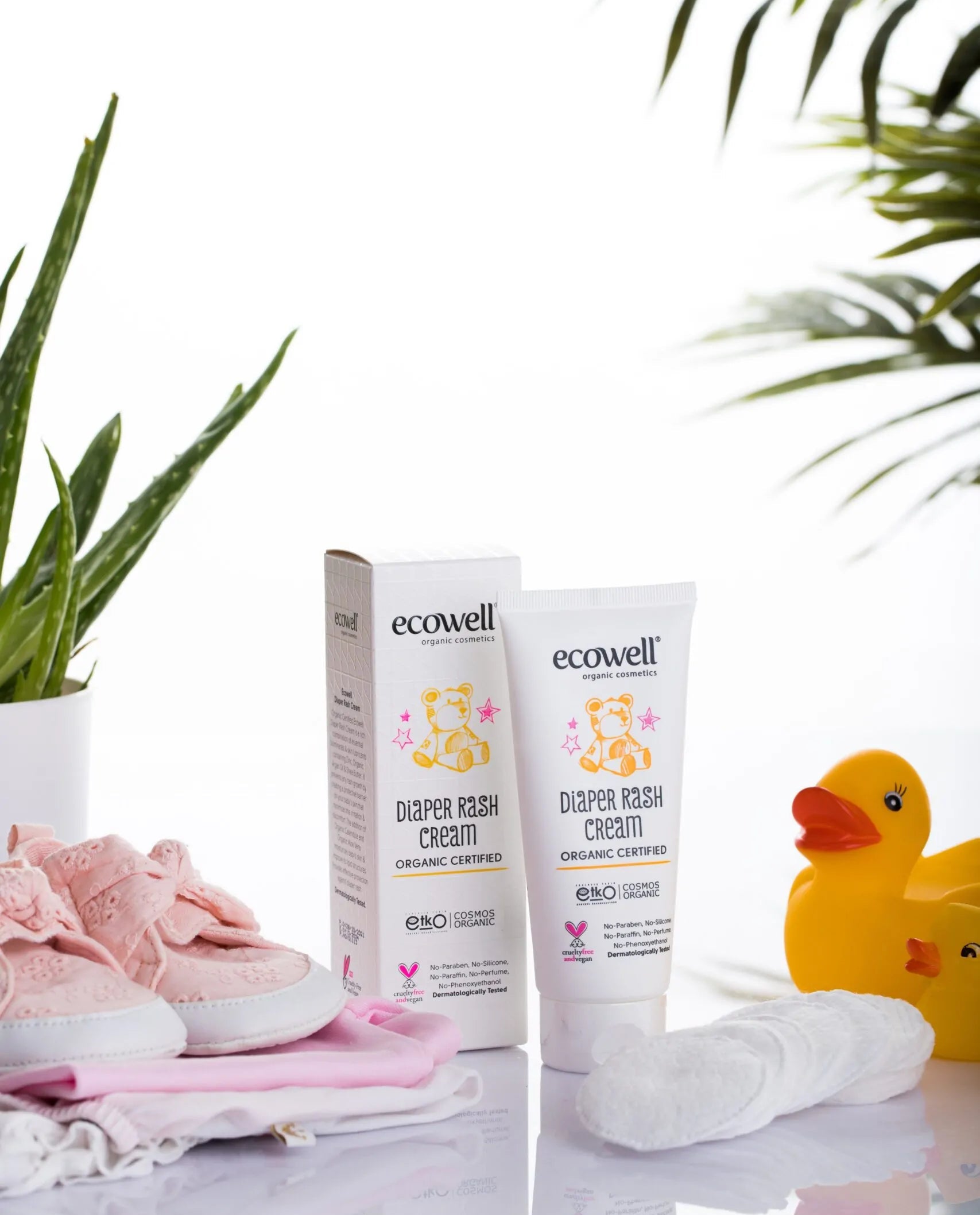Organische Windelcreme – Mit Aloe Vera & Zink – Beruhigende Pflege | Ecowell