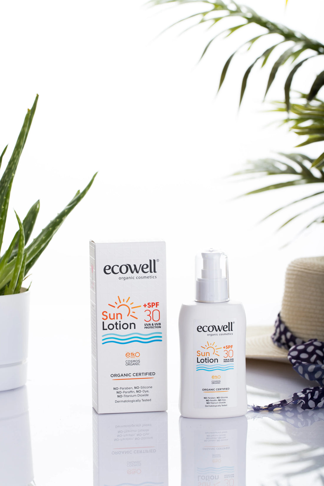 Organische Sonnenlotion SPF 30 – Mineralischer LSF 30 – Mit Buritiöl | Ecowell