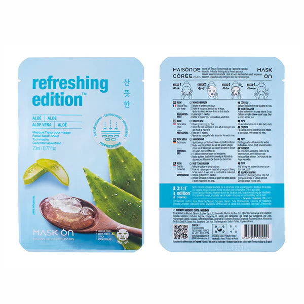 Aloe Vera Refreshing Tuchmaske – Ceramide & Doppel-Aloe – Beruhigend
