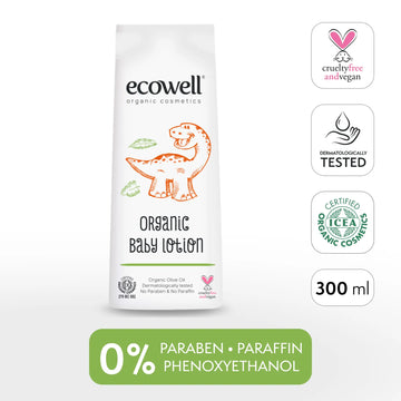 Organische Baby Lotion – Mit Olivenöl & Aprikosenöl – Sanfte Pflege | Ecowell