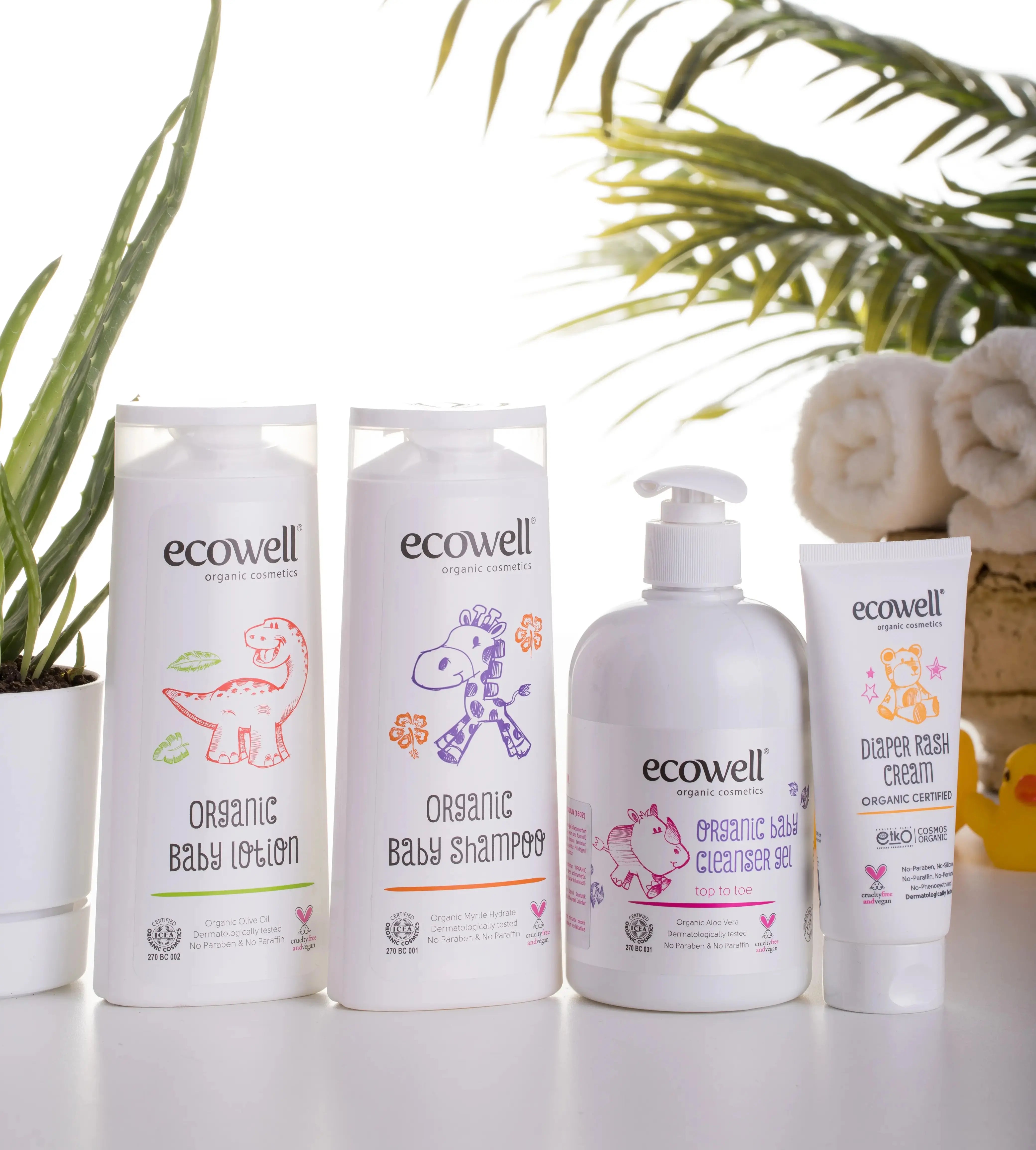 Organische Babyshampoo – Mit Orangenöl & Myrtenwasser – Sanfte Reinigung | Ecowell