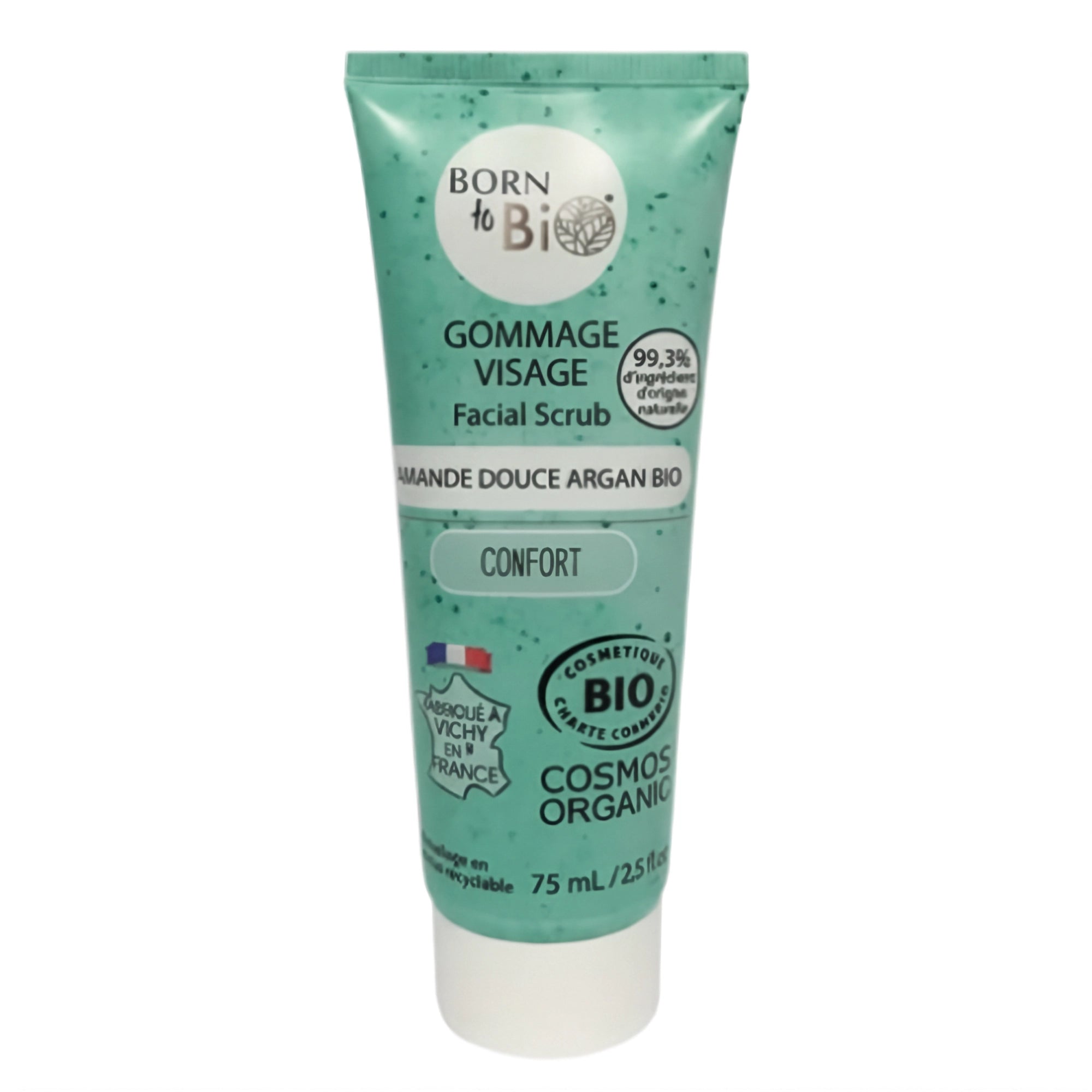 Bio Gesichtspeeling Süßmandel & Argan – Normale bis Trockene Haut – COSMOS ORGANIC – 75 ml