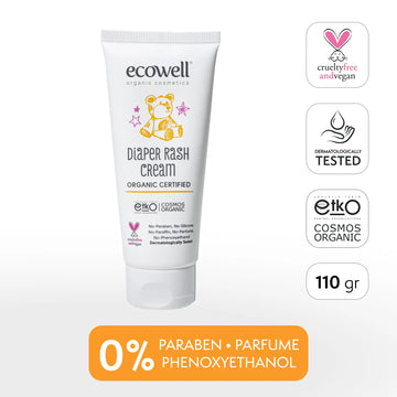 Organische Windelcreme – Mit Aloe Vera & Zink – Beruhigende Pflege | Ecowell