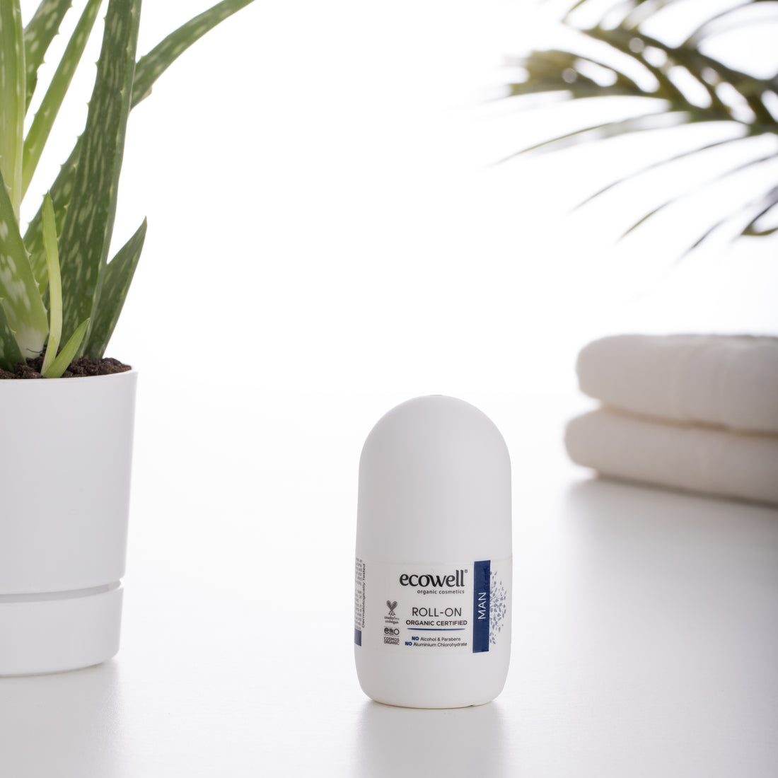 Organischer Deodorant Roll-on für Männer – Aluminiumfrei – Mit Myrtenwasser & Aloe Vera | Ecowell