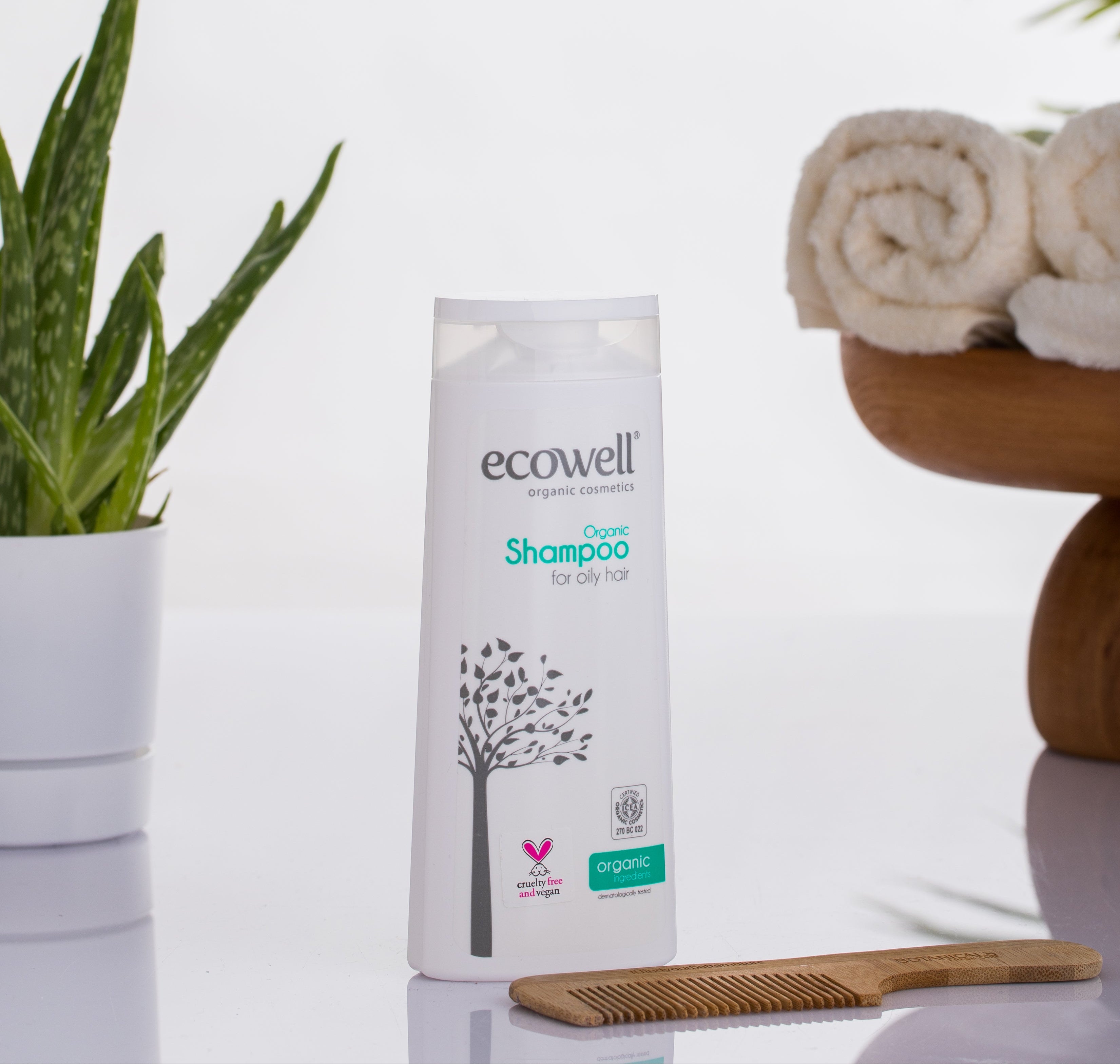 Organisches Shampoo – Für fettiges Haar – Mit Myrtenwasser & Aloe Vera | Ecowell