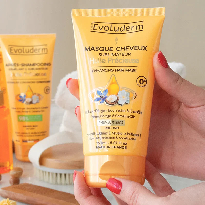 Haarmaske Argan, Borage & Kamelie – Trockenes Haar – Ohne Silikone – 300 ml