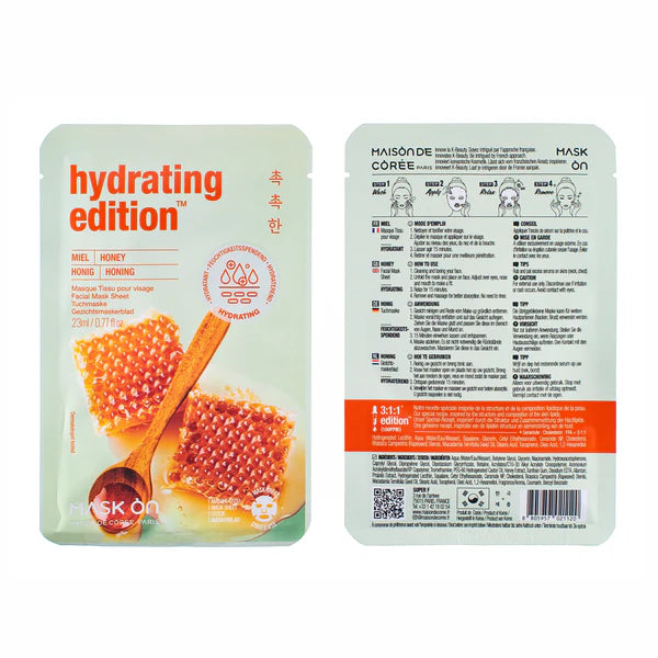 Honey Hydrating Tuchmaske – Propolis & Ceramide – Intensive Feuchtigkeit