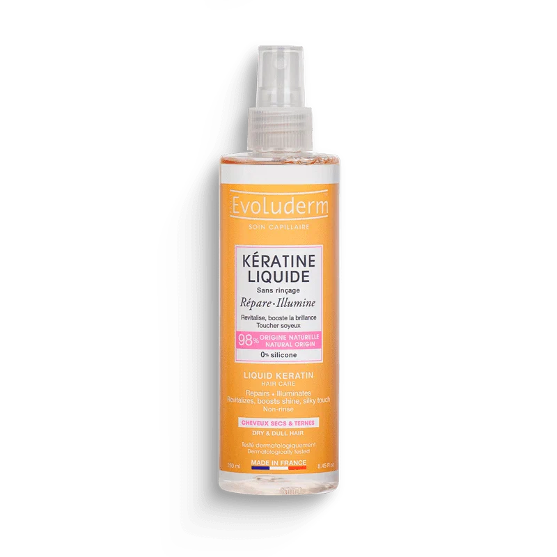 Keratin Glanz-Haarspray Leave-in – Trockenes Haar – Ohne Silikone – 250 ml