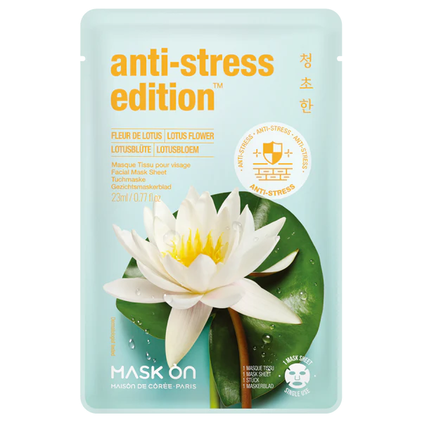 Lotus Flower Anti-Stress Tuchmaske – Peptid & Doppel-Lotus – Beruhigend