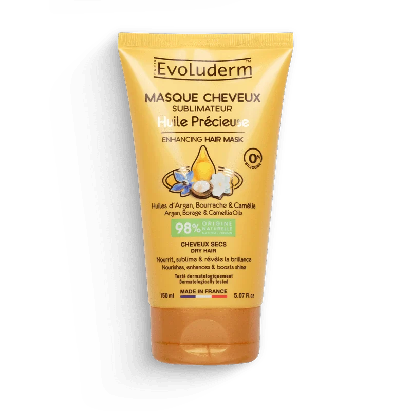 Haarmaske Argan, Borage & Kamelie – Trockenes Haar – Ohne Silikone – 300 ml