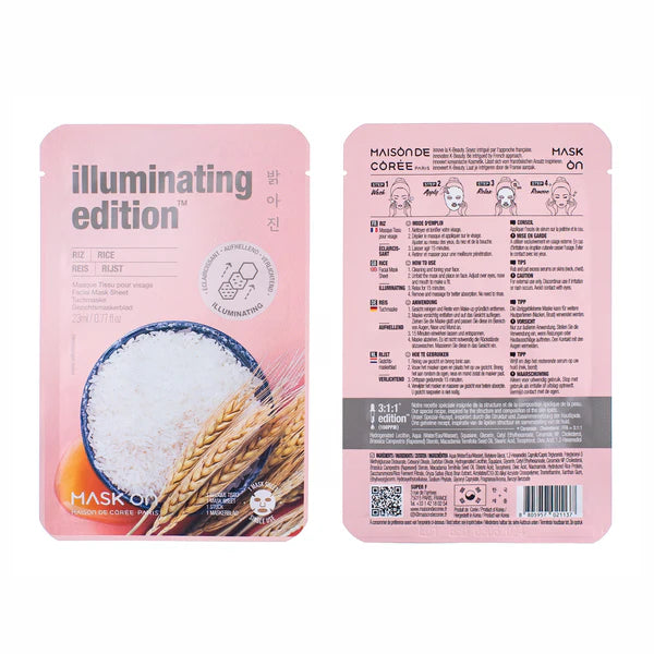 Rice Illuminating Tuchmaske – Niacinamide & Reisprotein – Strahlender Teint