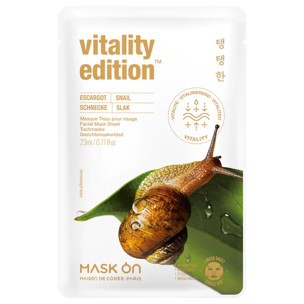 Snail Mucin Vitality Tuchmaske – Schneckensekret & Vitamin-Komplex – Anti-Aging