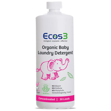 Ecos3 Organischer Baby Waschmittel 30 Waschladungen Flasche