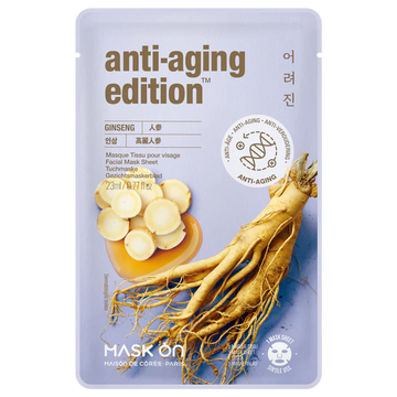 Ginseng Anti-Aging Tuchmaske – Panax Ginseng & Niacinamide – Vitalität